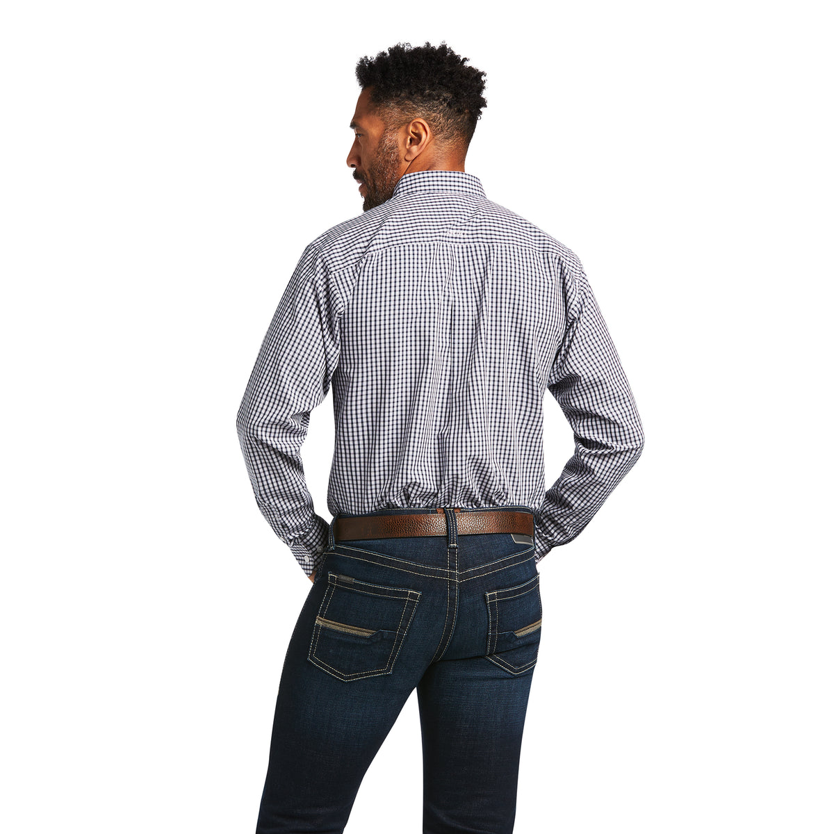 Ariat Mens Wrinkle Free Dandre Fitted Shirt - English Lilac