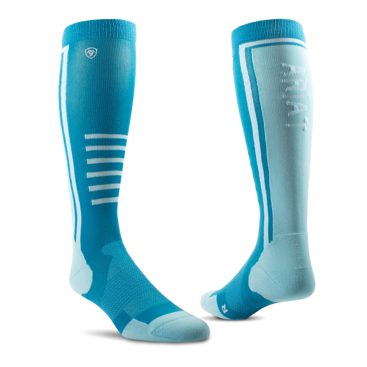 Ariat Uni Ariattek Slimline Performance Socks - Mosaic Blue/Gulf Stream