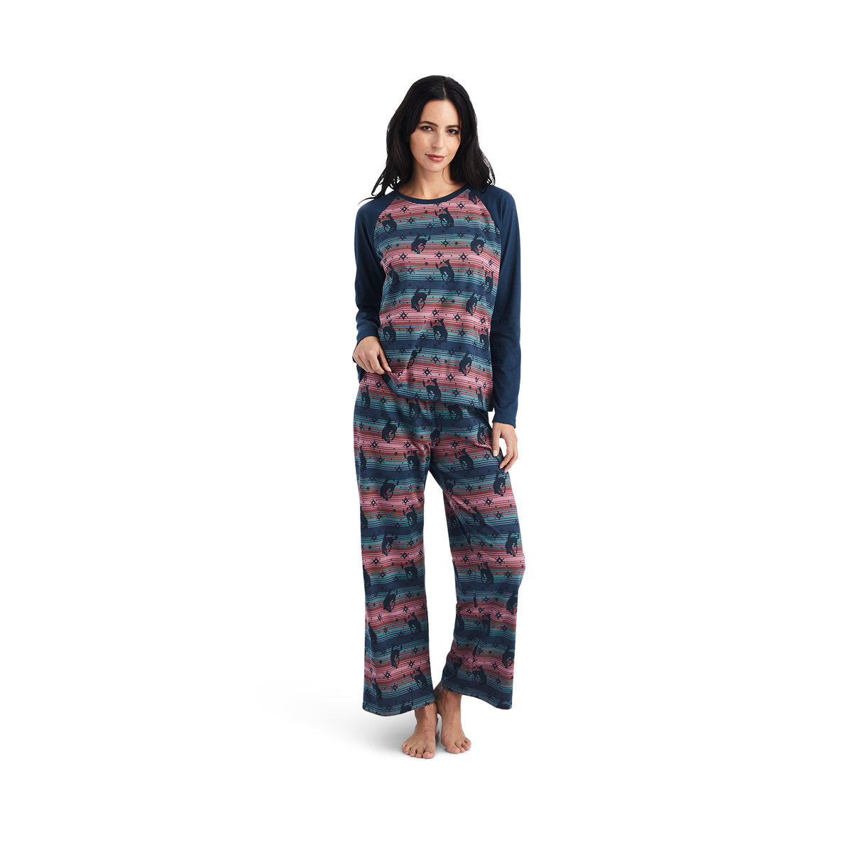 Ariat Womens Pajama Set - Bucking Serape