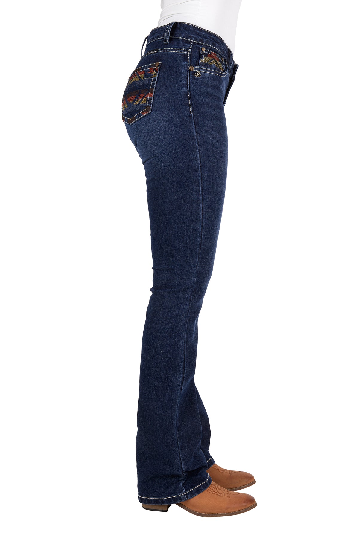 Pure Western Womens Ola Relaxed Rider Jean - Evening Sky