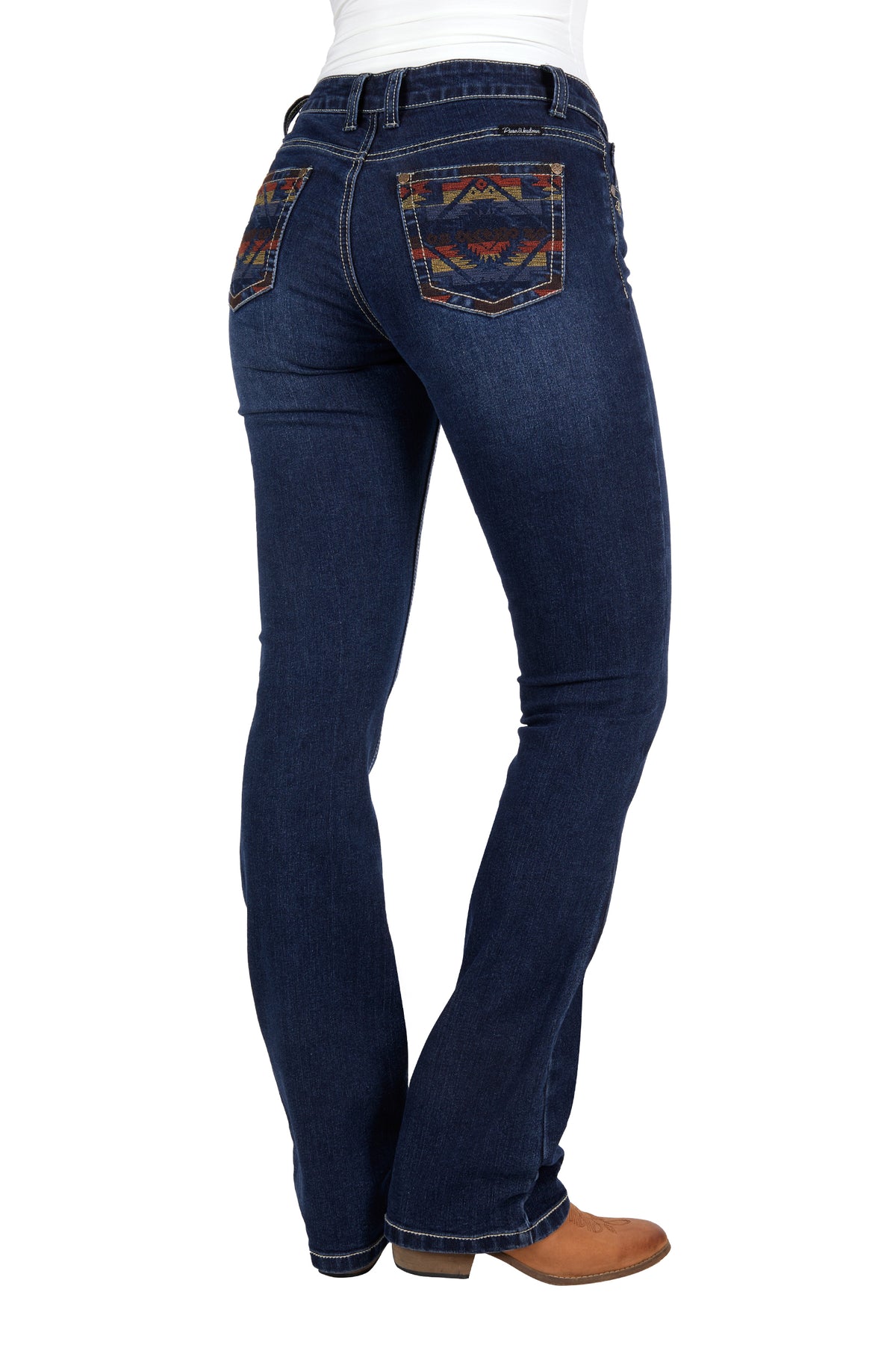 Pure Western Womens Ola Relaxed Rider Jean - Evening Sky