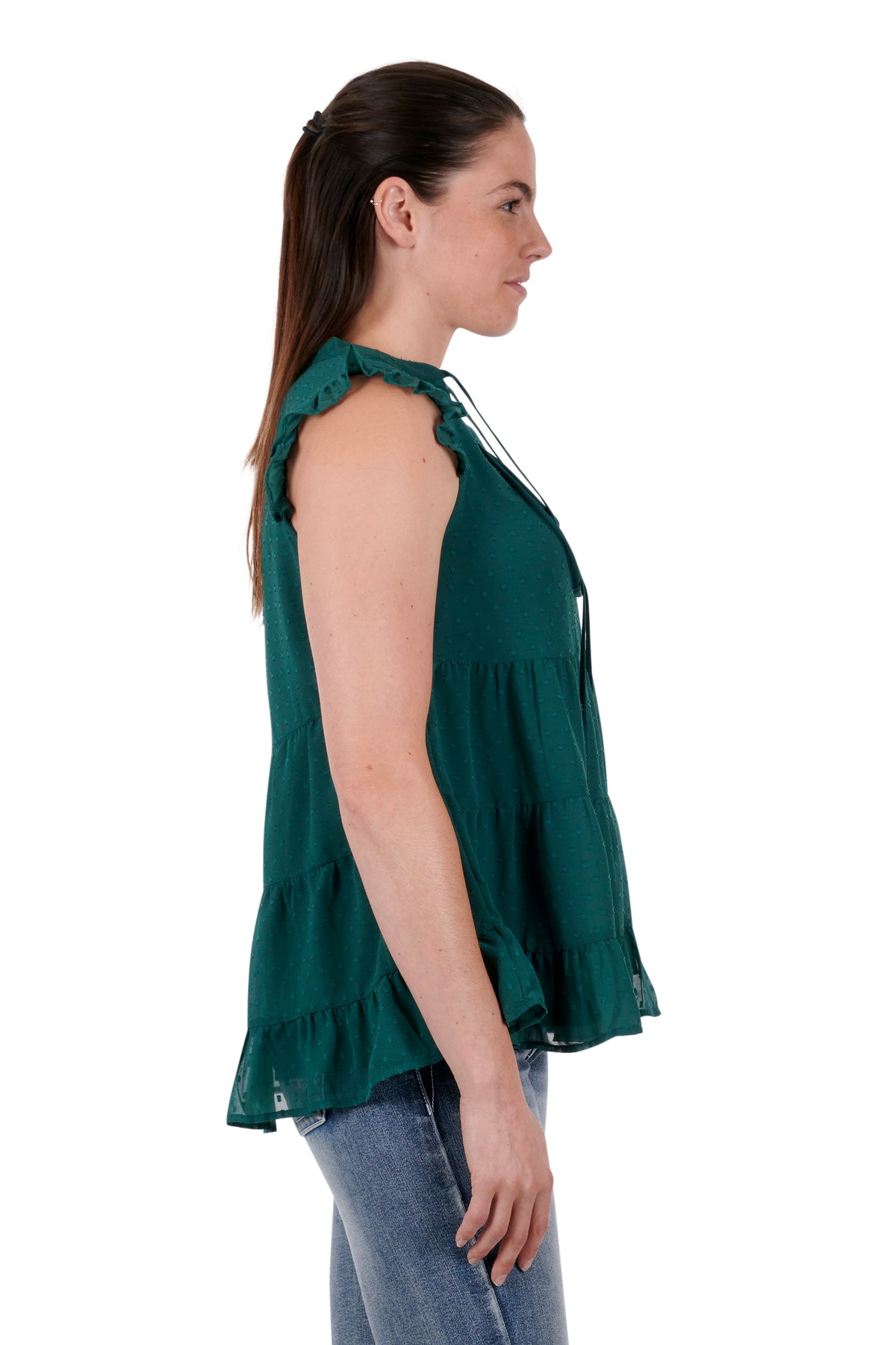 Pure Western Womens Athena Blouse - Green