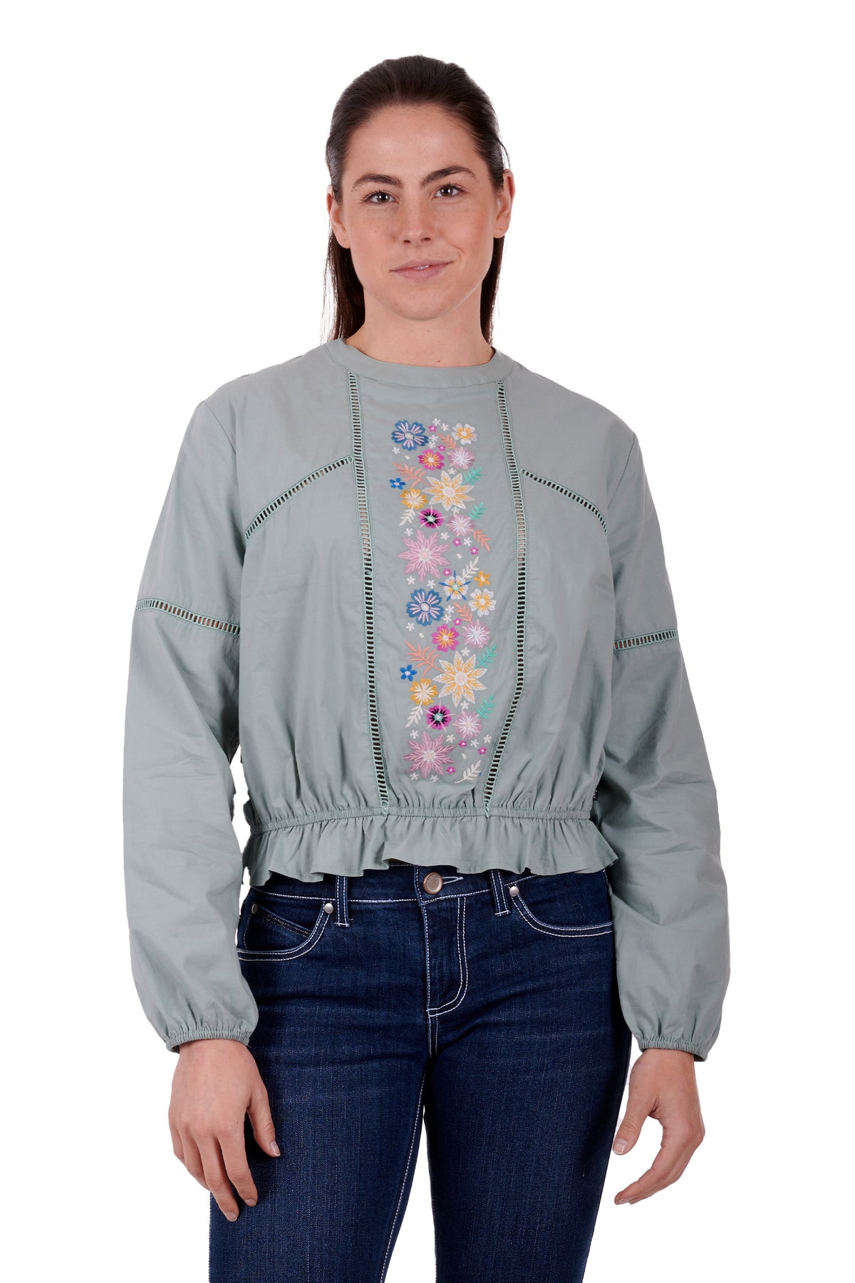 Wrangler Womens Ryleigh Blouse - Lily Pad