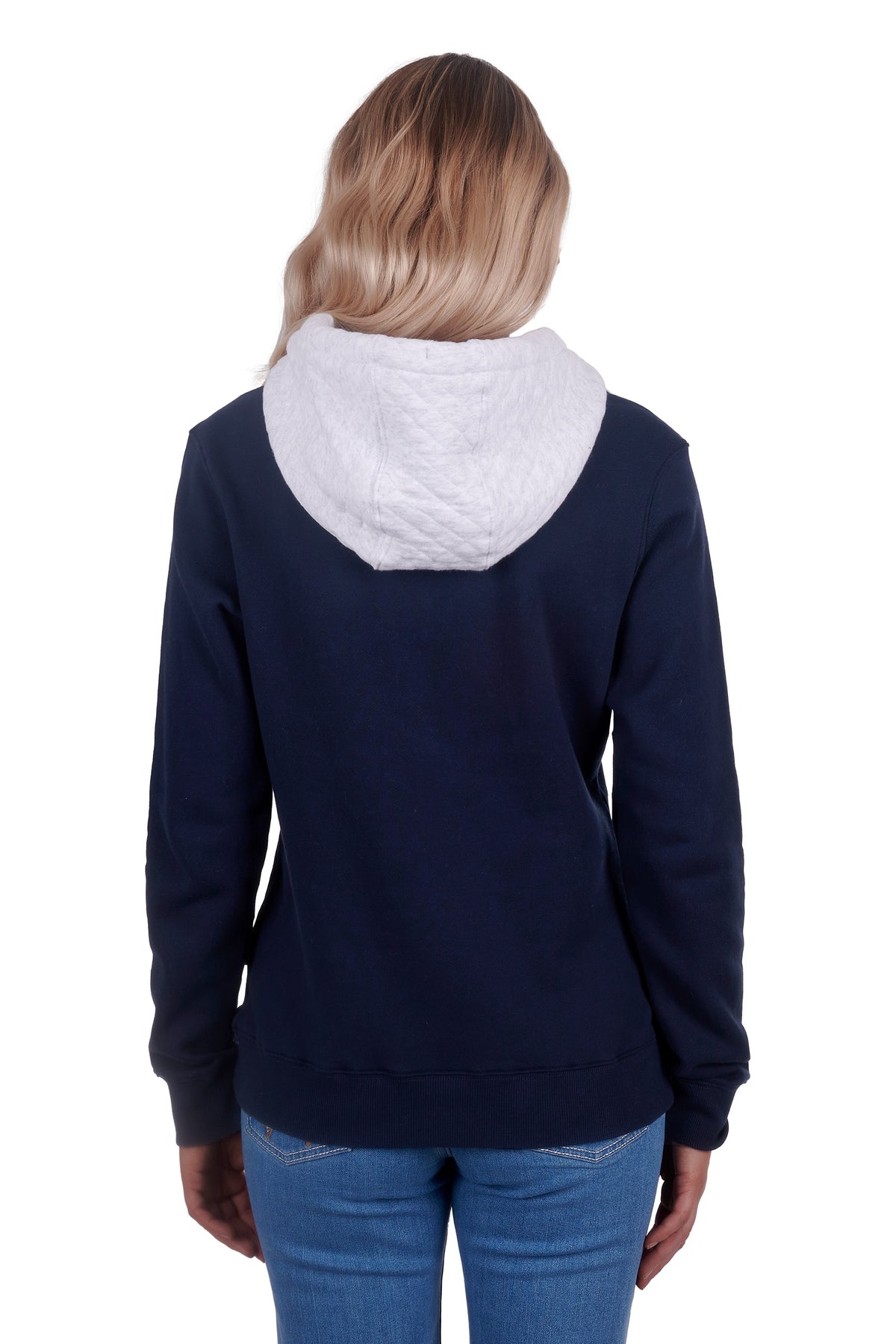 Wrangler Womens Salley Pullover Hoodie - Navy/White Marle