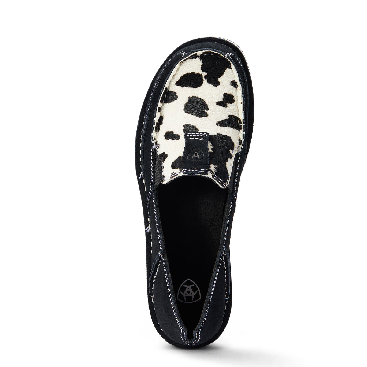Ariat Womens Cruiser - Black Suede/Black and White Hair On