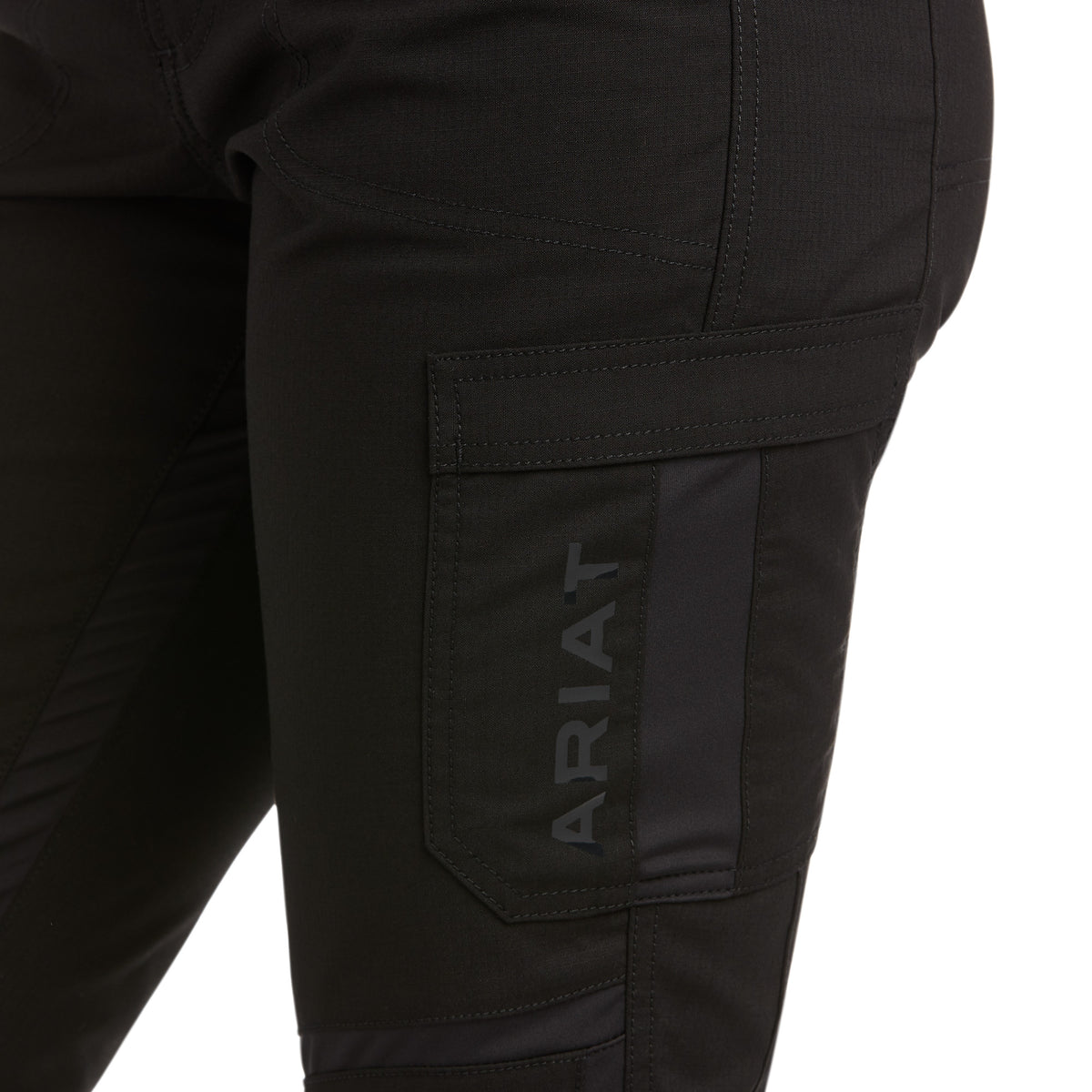 Ariat Womens Rebar Durastretch Ripstop Cargo Straight Leg Pants - Black
