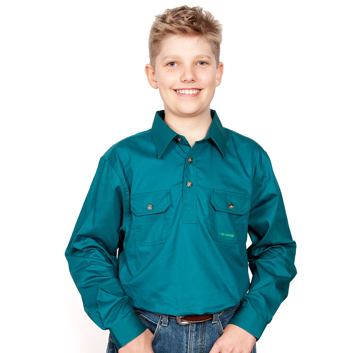 Just Country Boys Lachlan Workshirt - Forrest Green