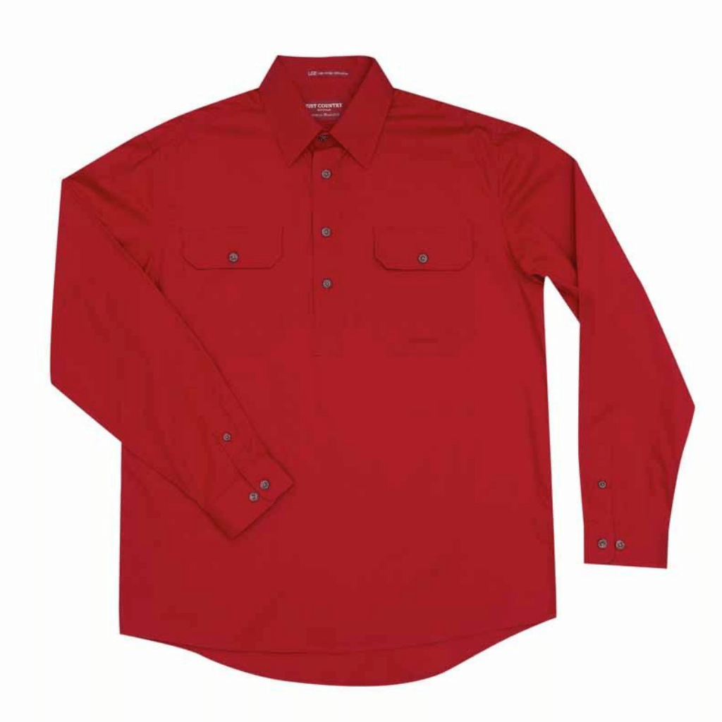 Just Country Mens Cameron Workshirt - Chilli