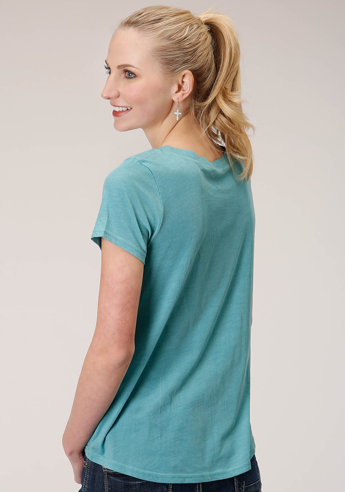 Roper Womens Five Star Collection Tee - Blue