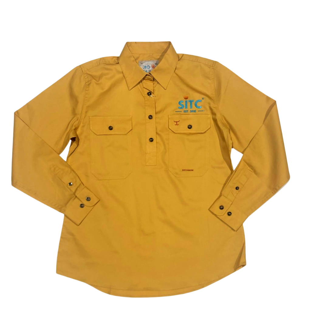 2023Sober In The Country Mens Shirt - Mustard CLEARANCE