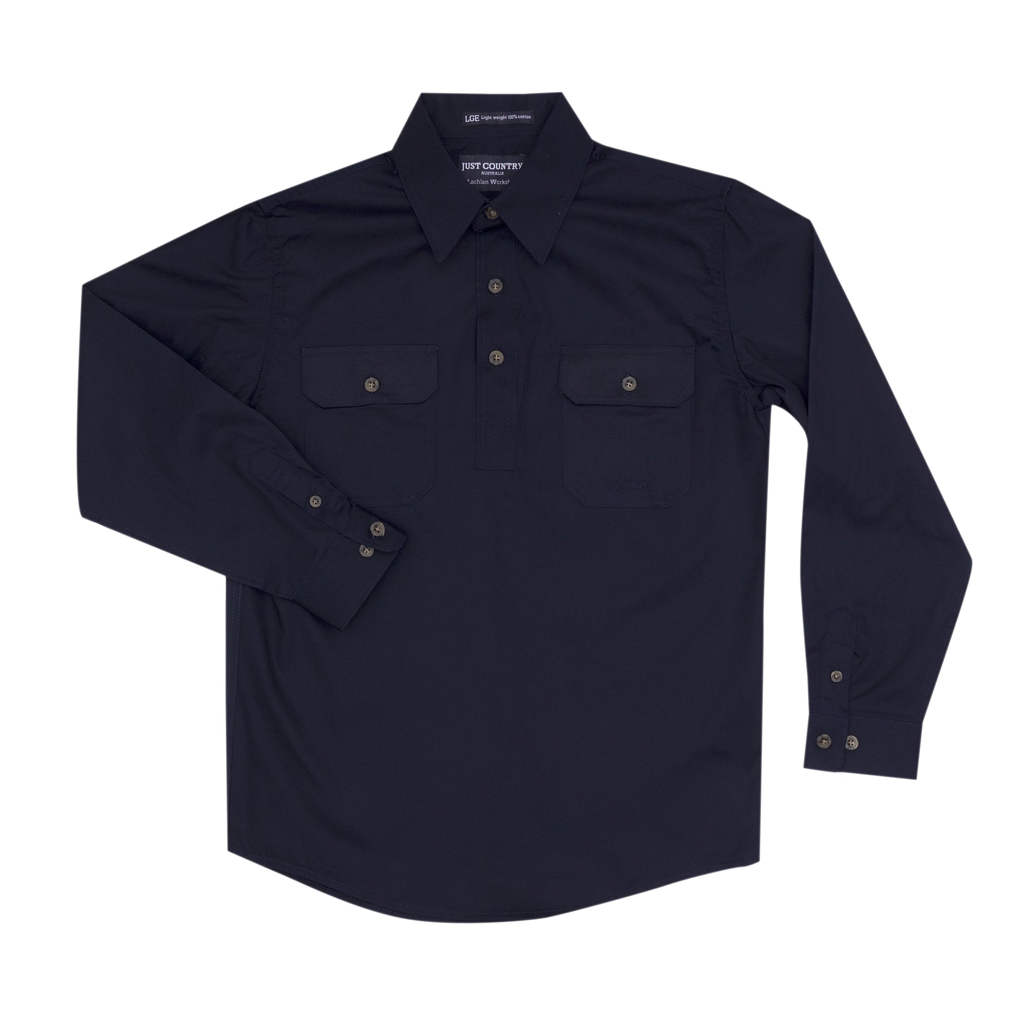 Just Country Workshirt Boys Lachlan Navy
