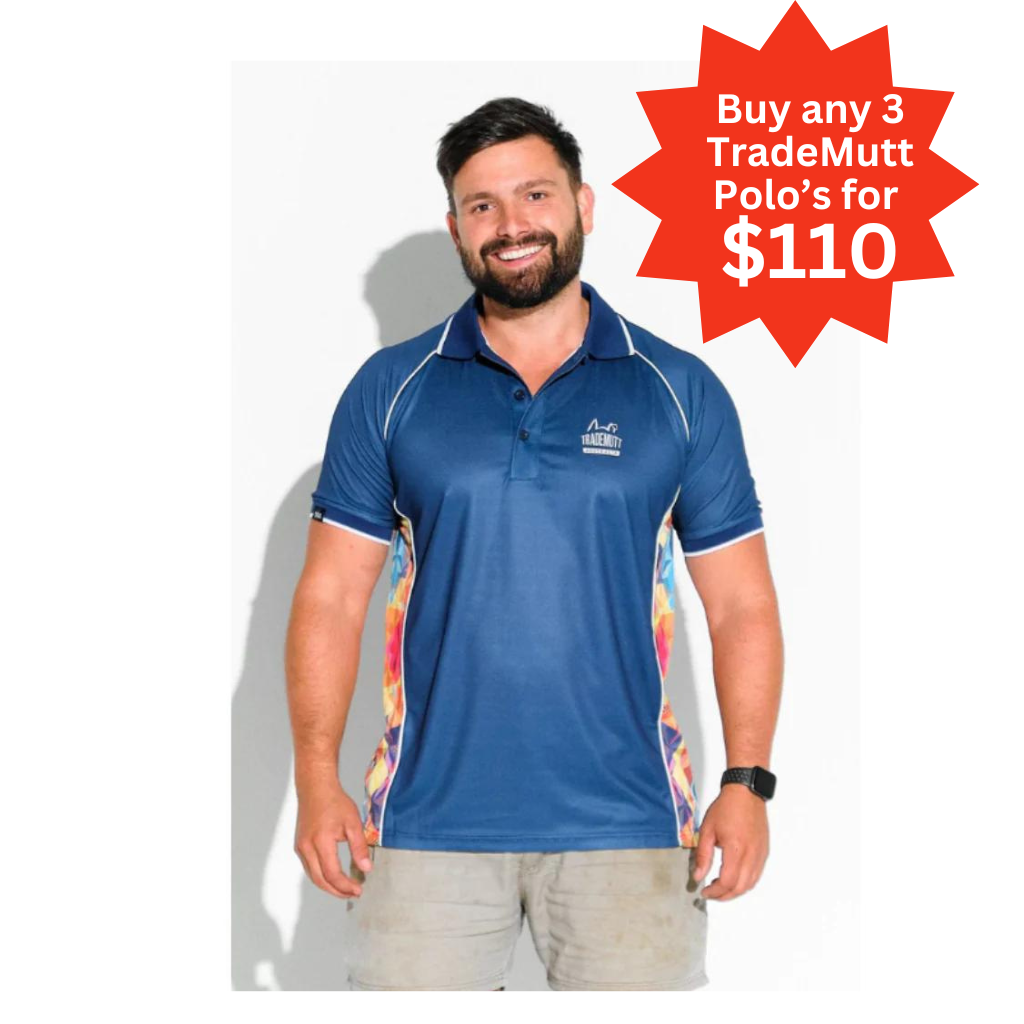 TradeMutt Fractal Polo - Navy