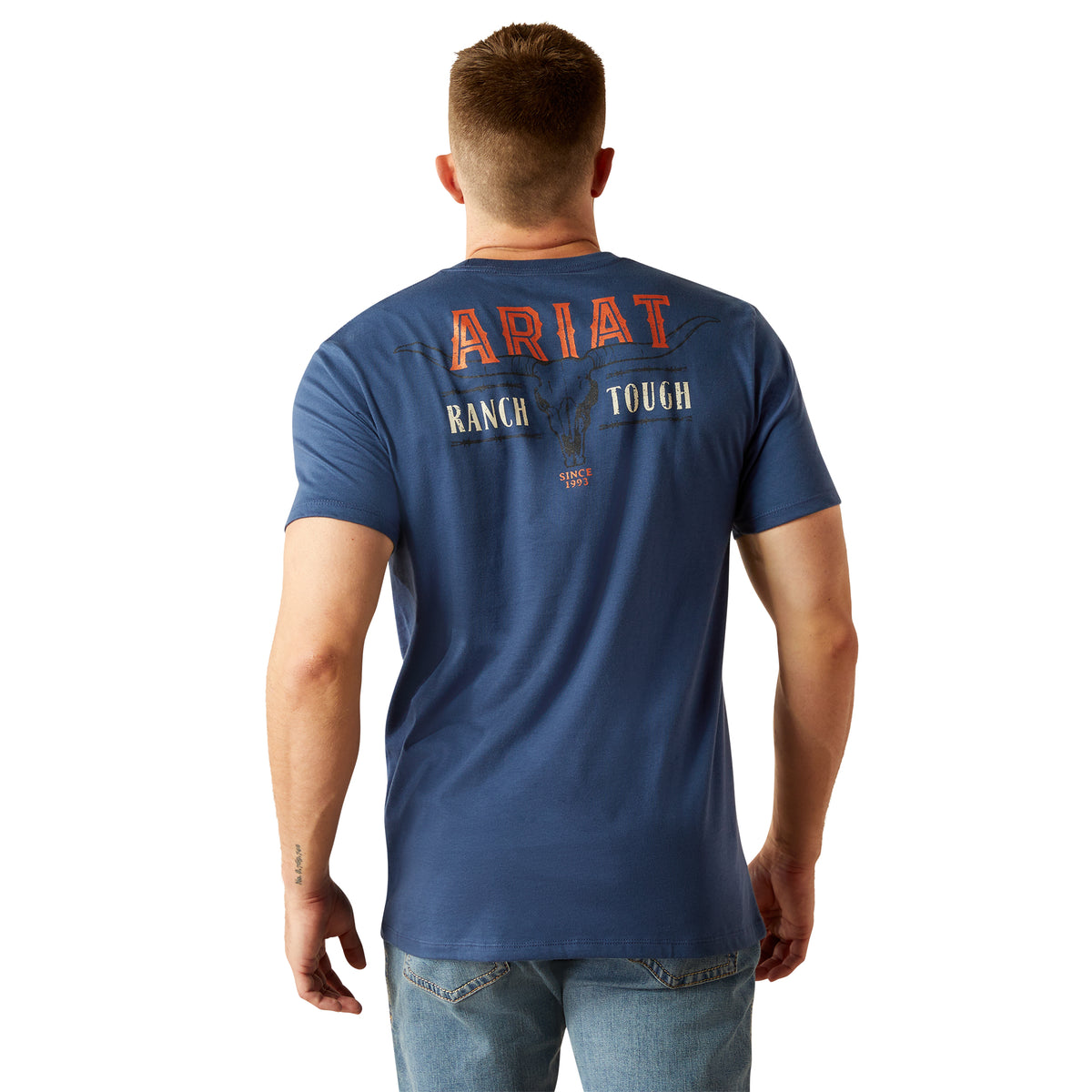 Ariat Mens Ranch Tough Tee - Space Blue
