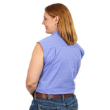 Just Country Womens Kerry Sleeveless Workshirt - Periwinkle