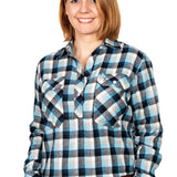 Just Country Womens Jahna Flannel Shirt - Navy/Sky