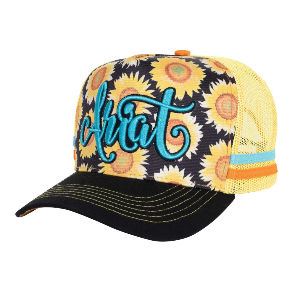 Ariat Sunflower Script Trucker Cap - Blue Burst