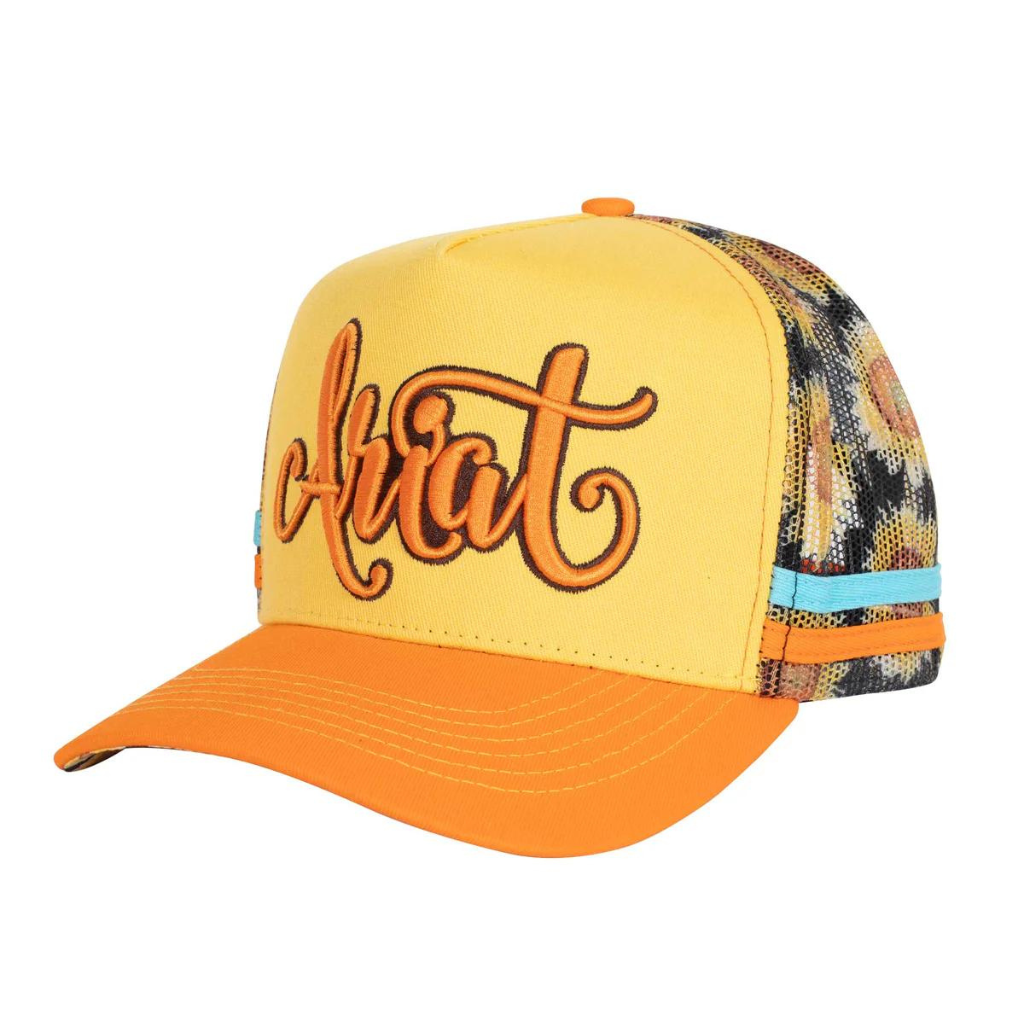 Ariat Sunflower Script Mesh Trucker Cap - Wild Orange