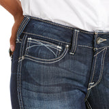 Ariat Womens Real Mid Rise Skinny Stretch Outseam - Ella Celestial