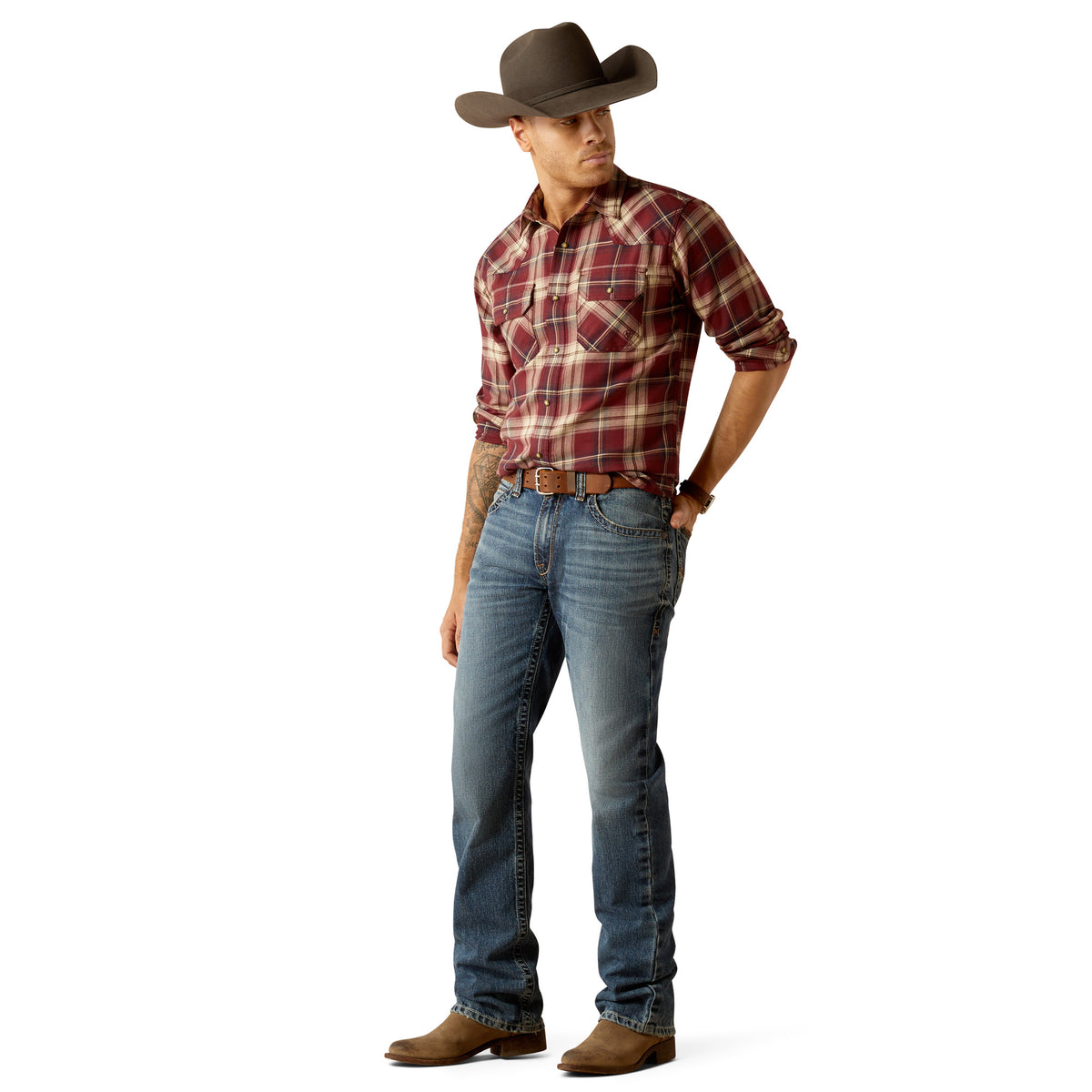 Ariat Mens M5 Straight Leg Jean - Smokey Weatherford