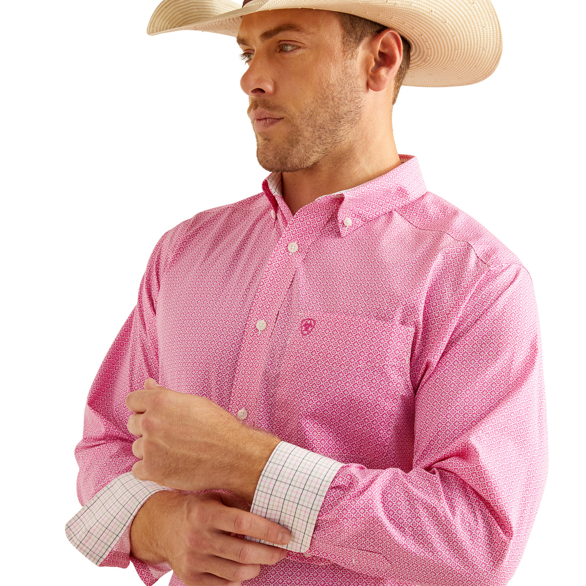 Ariat Mens Wrinkle Free Oden Shirt - Rose Violet