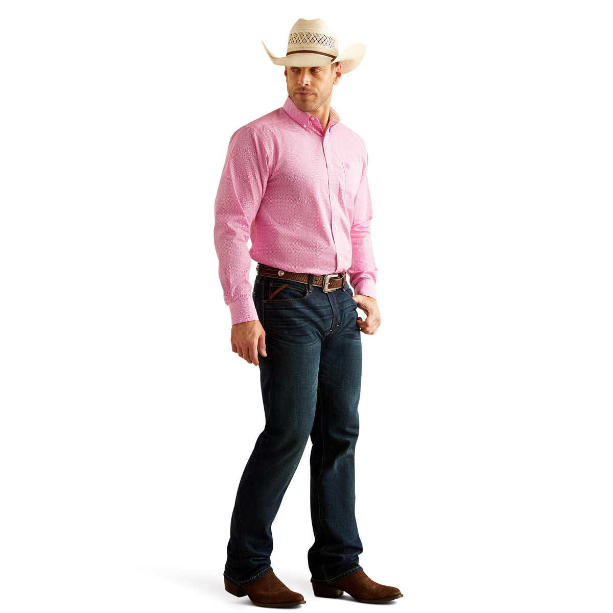 Ariat Mens Wrinkle Free Oden Shirt - Rose Violet