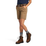 Ariat Womens Rebar Durastretch Made Tough Short - Field Khaki