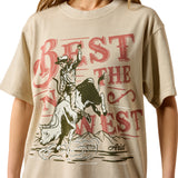 Ariat Womens Bull Rider Arched Tee - French Oak
