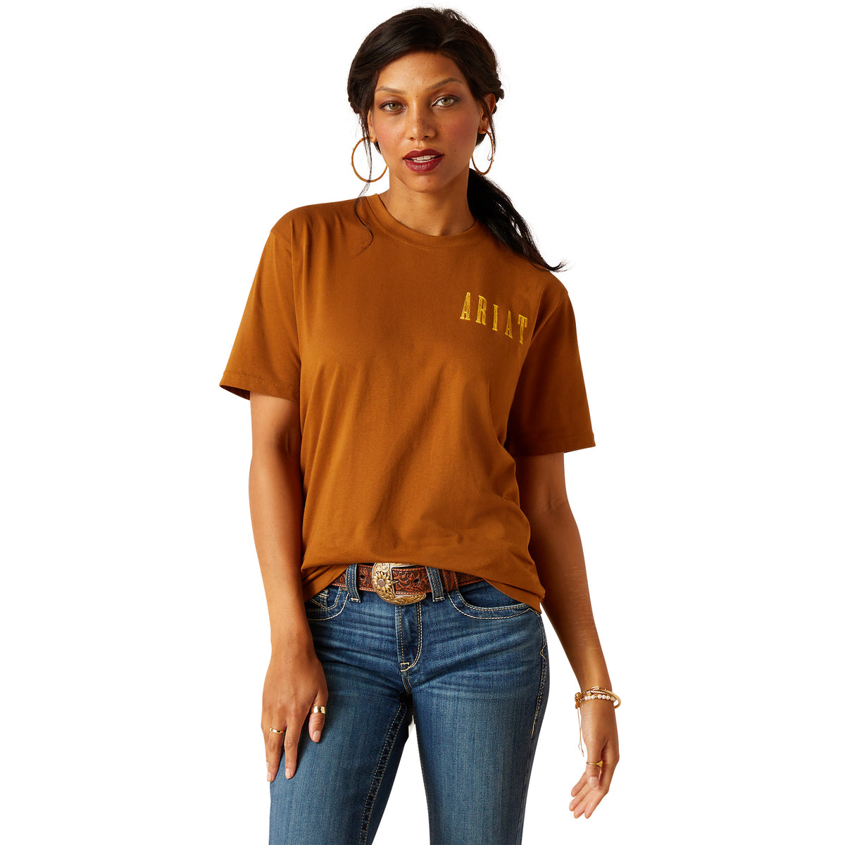 Ariat Womens Sunflower Tee - Rubber