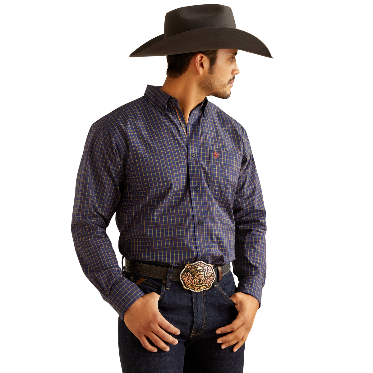Ariat Mens Pro Series Stewart Shirt - Navy Blue