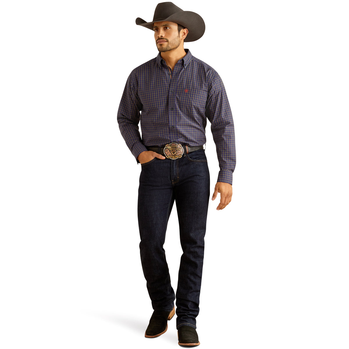 Ariat Mens Pro Series Stewart Shirt - Navy Blue