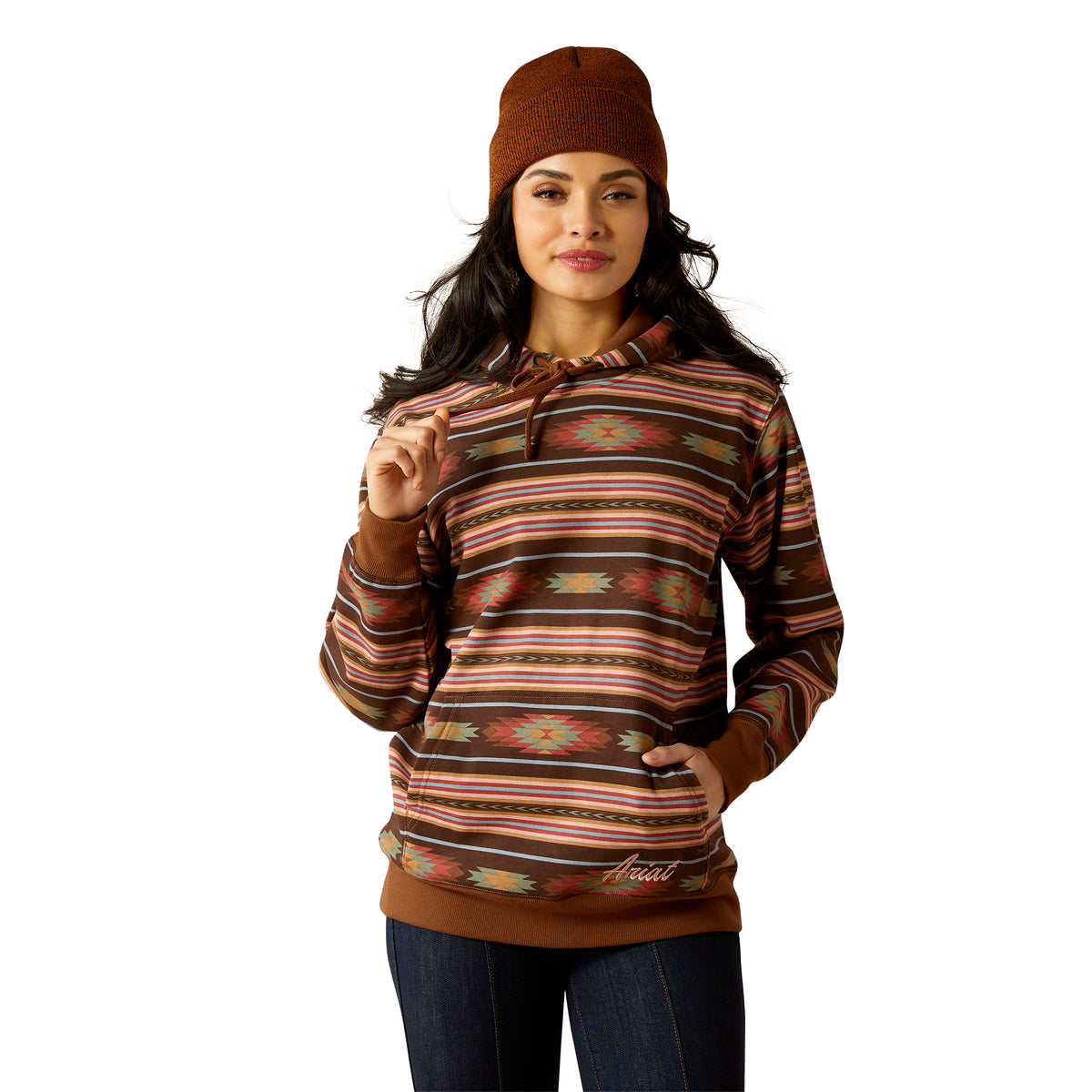 Ariat Womens Skyline Hoodie - Soft Silt Serape Print
