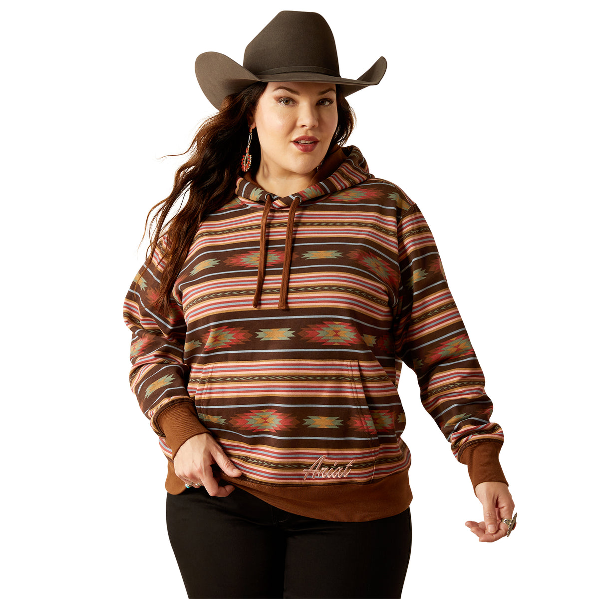 Ariat Womens Skyline Hoodie - Soft Silt Serape Print