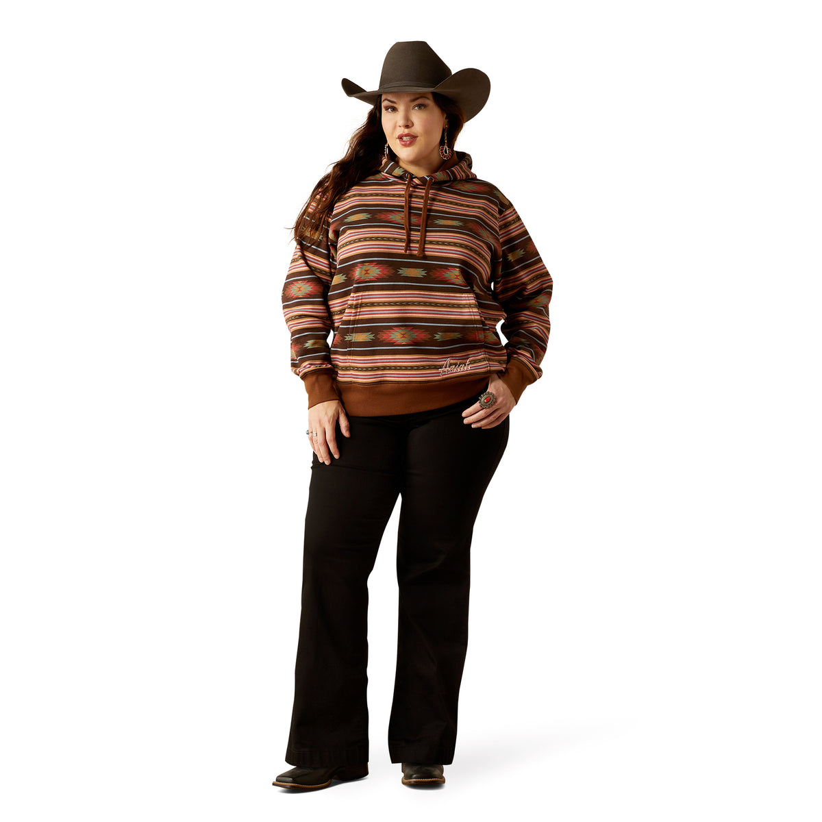 Ariat Womens Skyline Hoodie - Soft Silt Serape Print