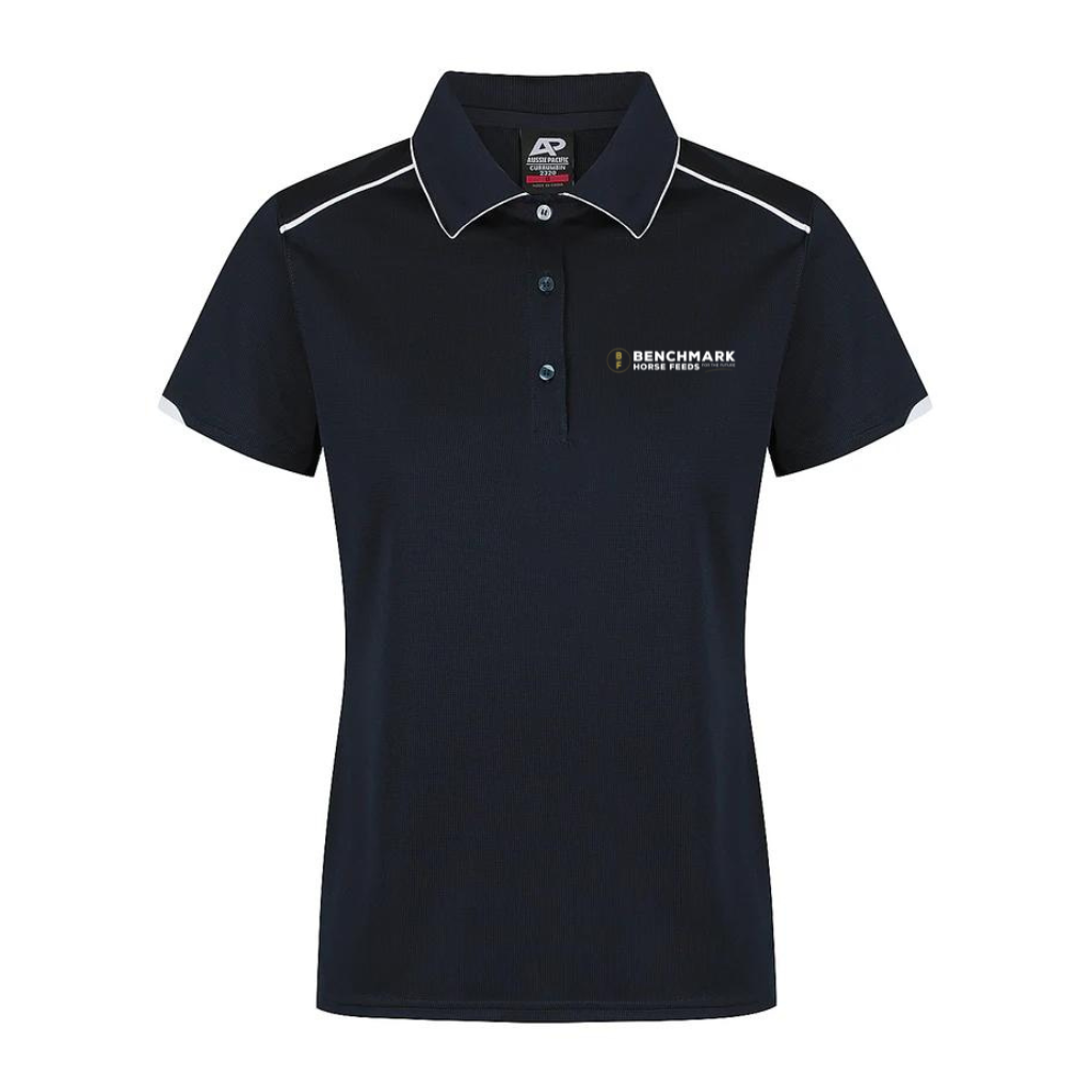 Benchmark Horse Feeds Mens Polo - Navy