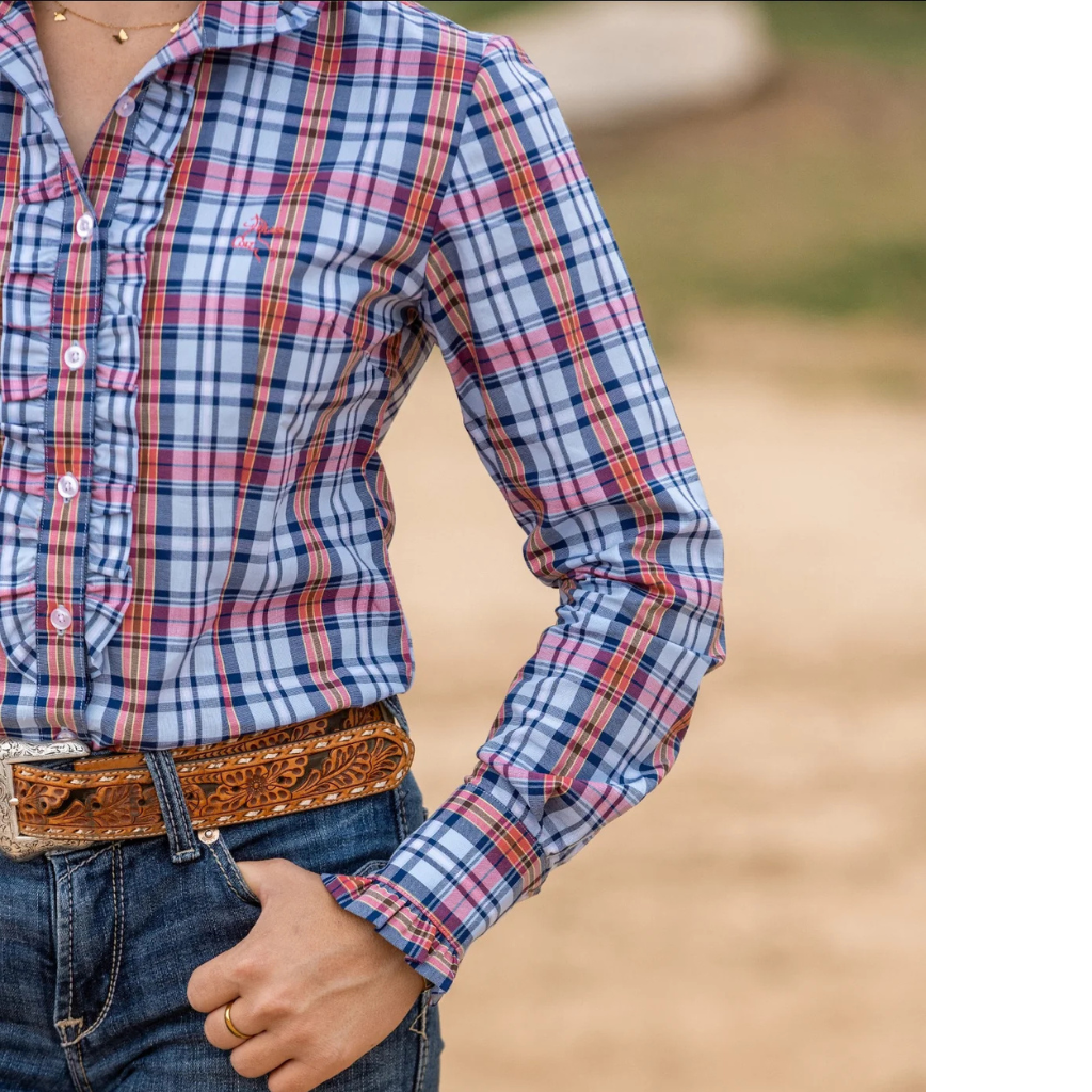 Black Colt Womens Kirby Shirt - Red/Navy