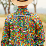 TradeMutt Mens Bonza Half Button Shirt