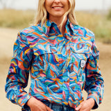 TradeMutt Womens Snazzy Full Button Shirt