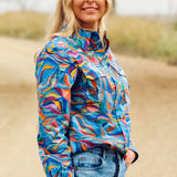 TradeMutt Womens Snazzy Full Button Shirt