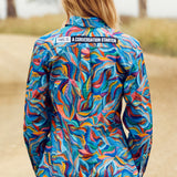 TradeMutt Womens Snazzy Full Button Shirt