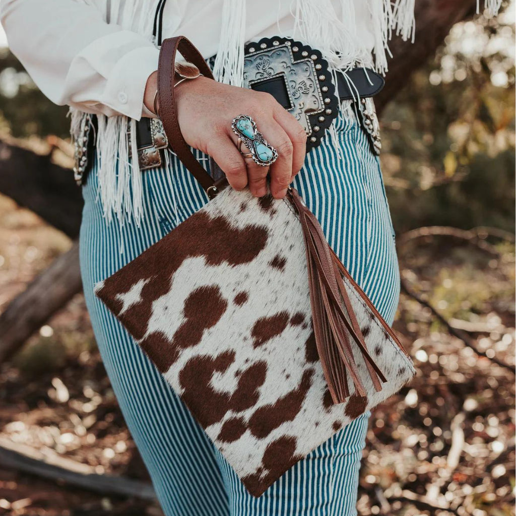Cowhide Leather Clutches | Afterpay | Australia – Thread Candy