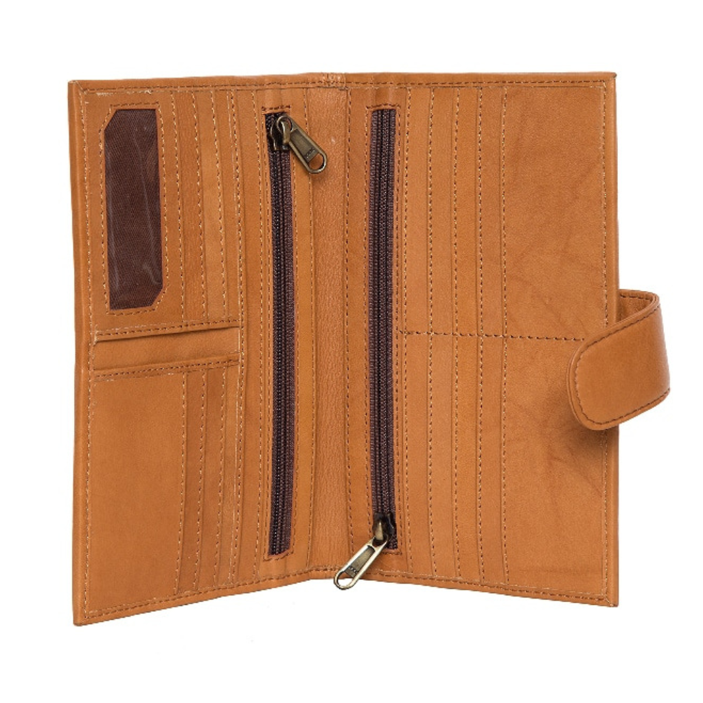 Cowhide Wallet - Jersey Hairon/Dark Brown Leather