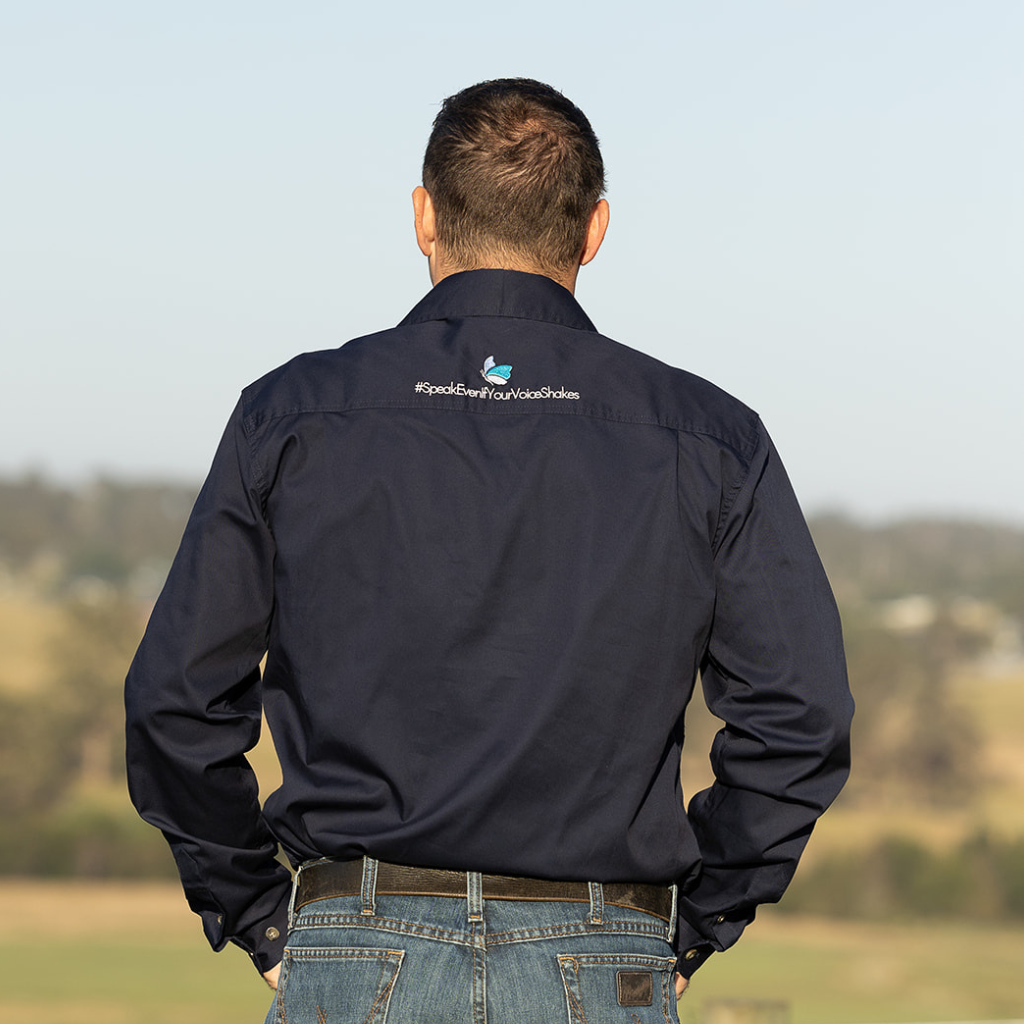 Dolly's Dream Mens Half Button Shirt - Navy