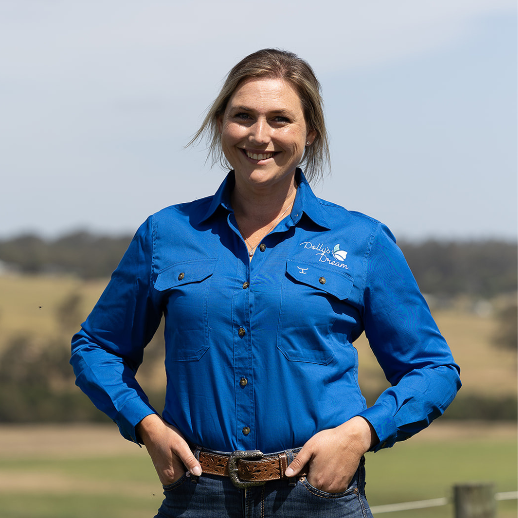 Dollys Dream Womens Full Button Shirt - Nautical Blue