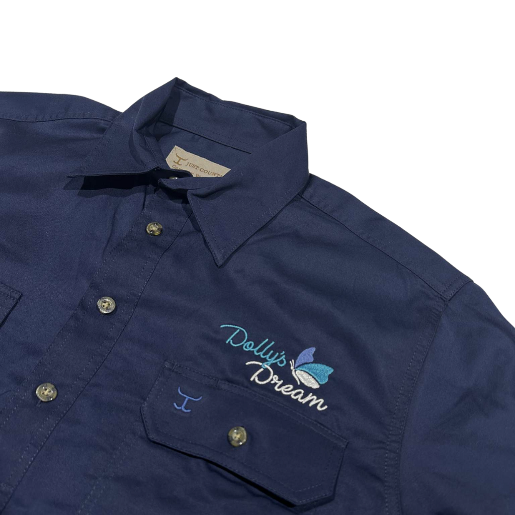 Dolly's Dream Mens Full Button Shirt - Navy