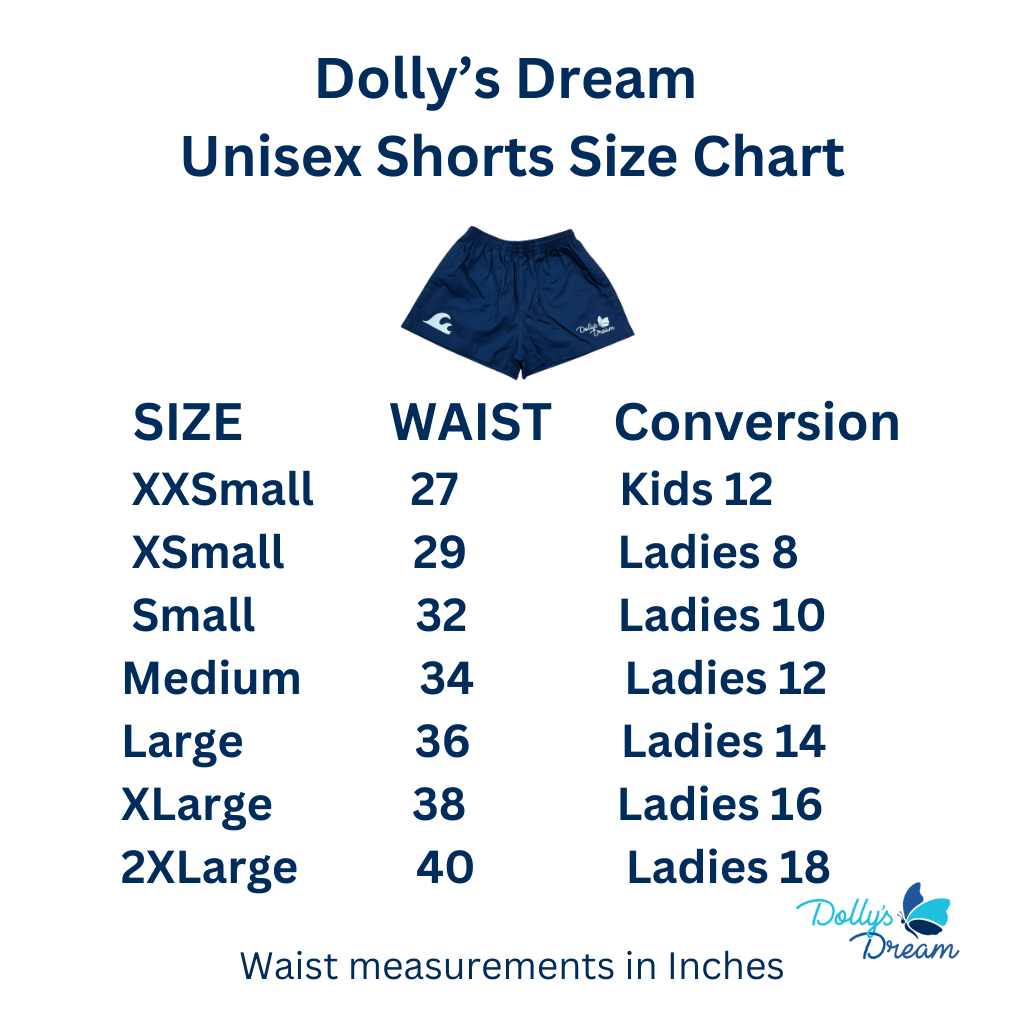 Dollys Dream Unisex Shorts - Navy