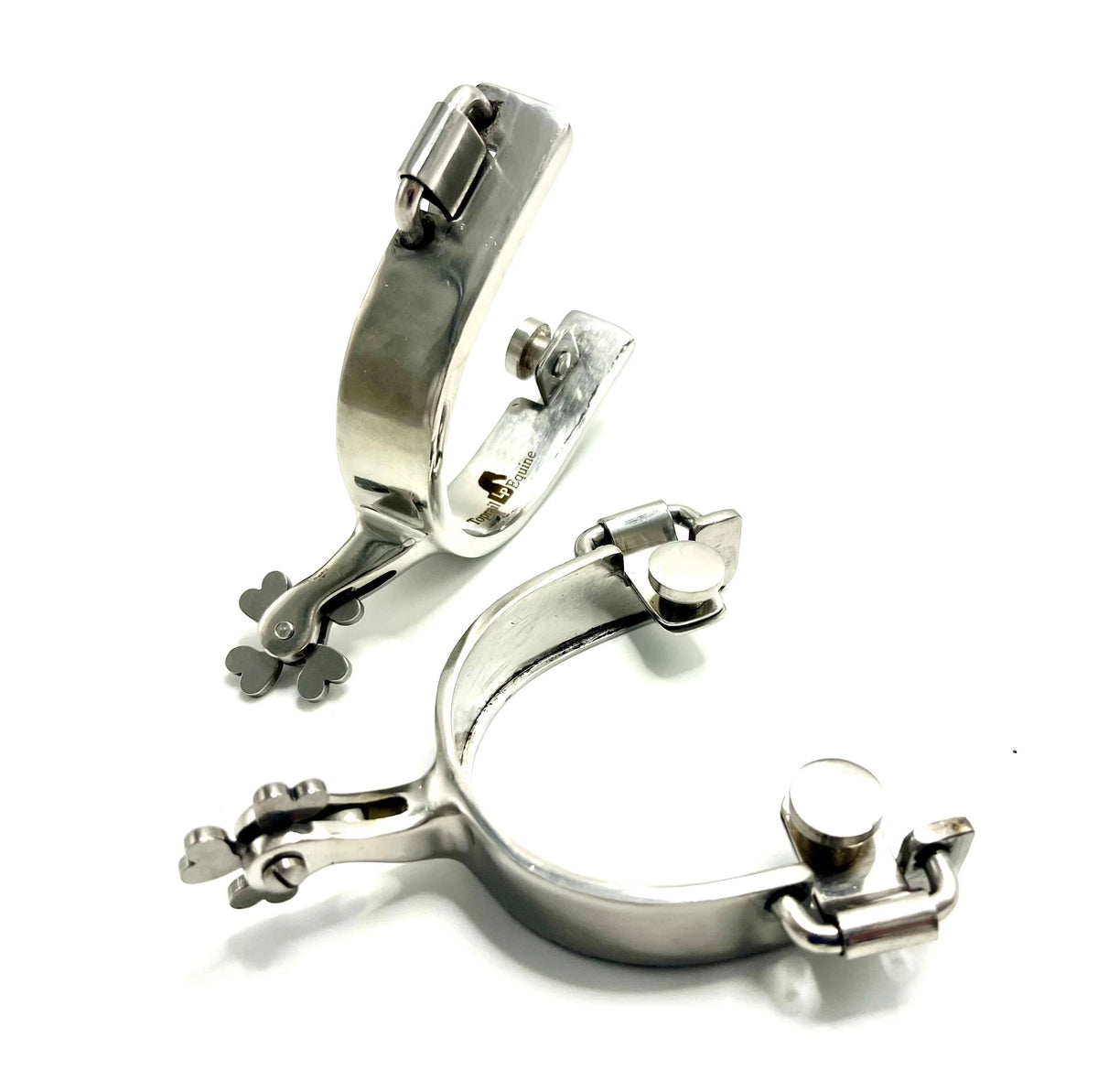 Toprail Equine Ladies Short Shank Show Spur w/lip and Heart Rowel