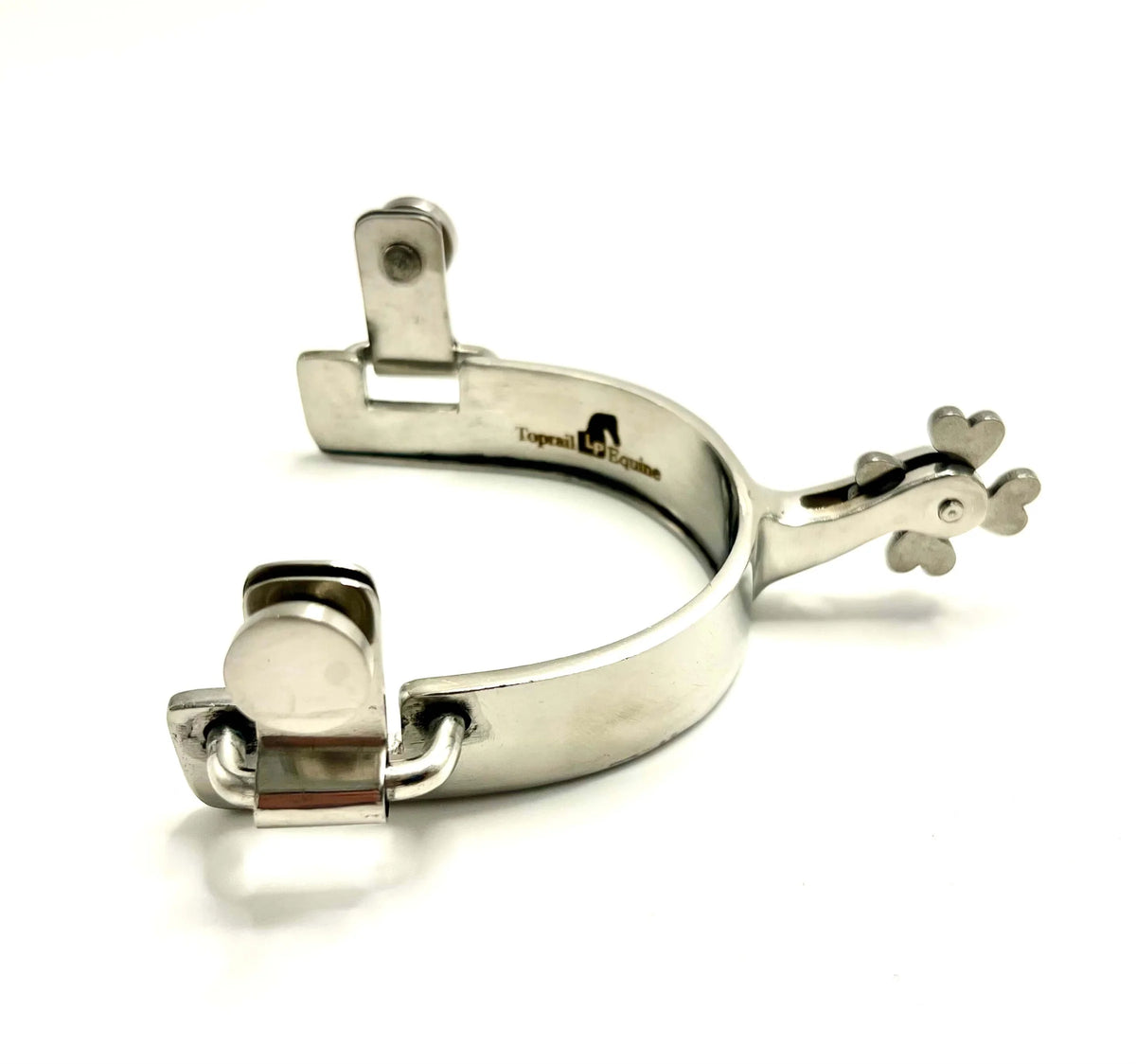 Toprail Equine Ladies Short Shank Show Spur w/lip and Heart Rowel