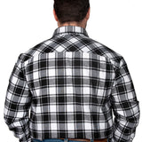 Just Country Mens Evan Flannel - Black/White Plaid