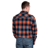 Just Country Mens Evan Flannel - Navy/Orange