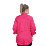 Just Country Womens Abbey Full Button Shirt - Hot Pink/Navy Meadow Flowers